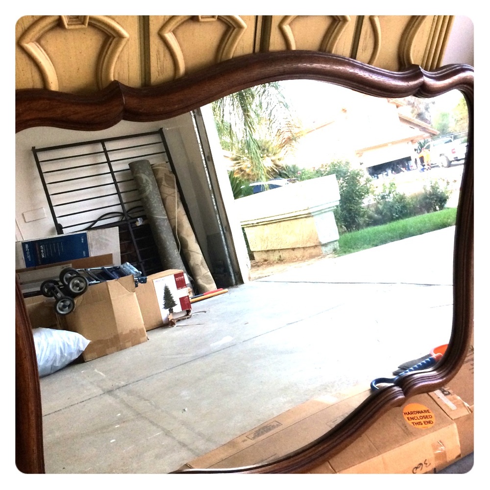 antique cabin/wall mirror